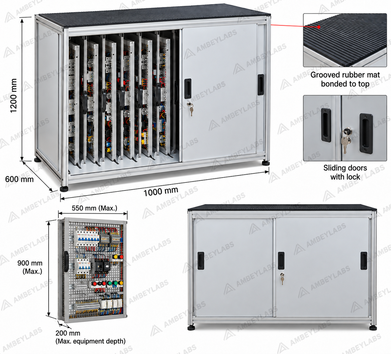AL-E1402 EDUCATIONAL SYSTEMS STORAGE CABINET FOR WIRING GRIDS